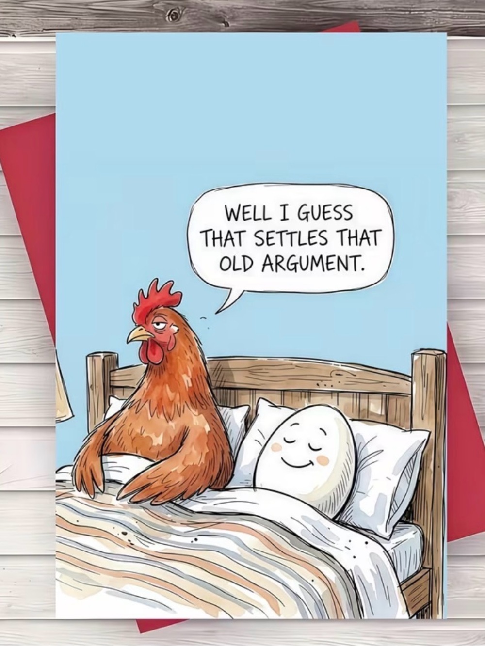 Funny Chicken & Egg Greeting Card